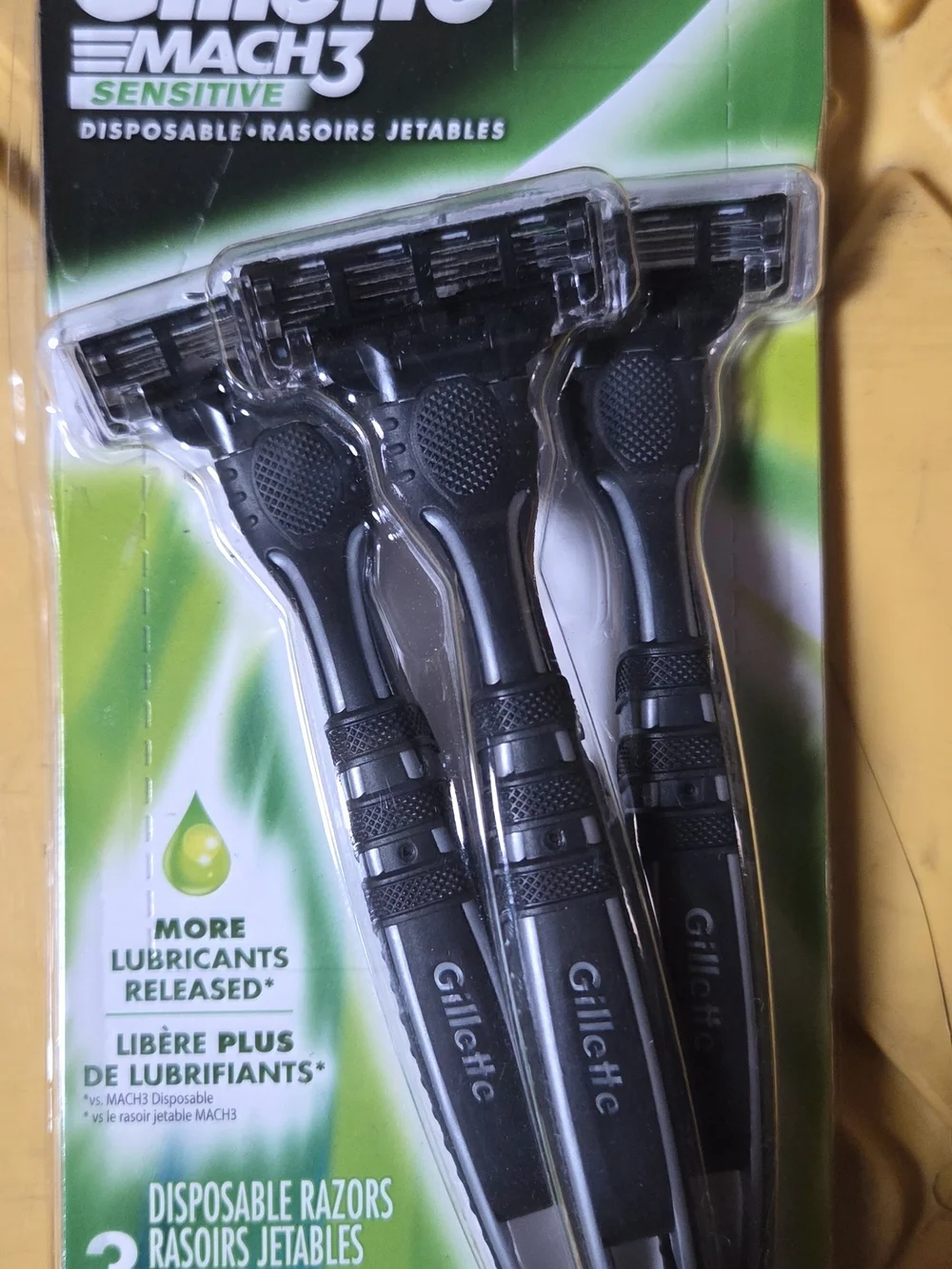 Mach3 Sensitive Disposable Razors - Black (3 Pack)